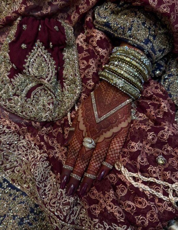 gold colour diamanté strip